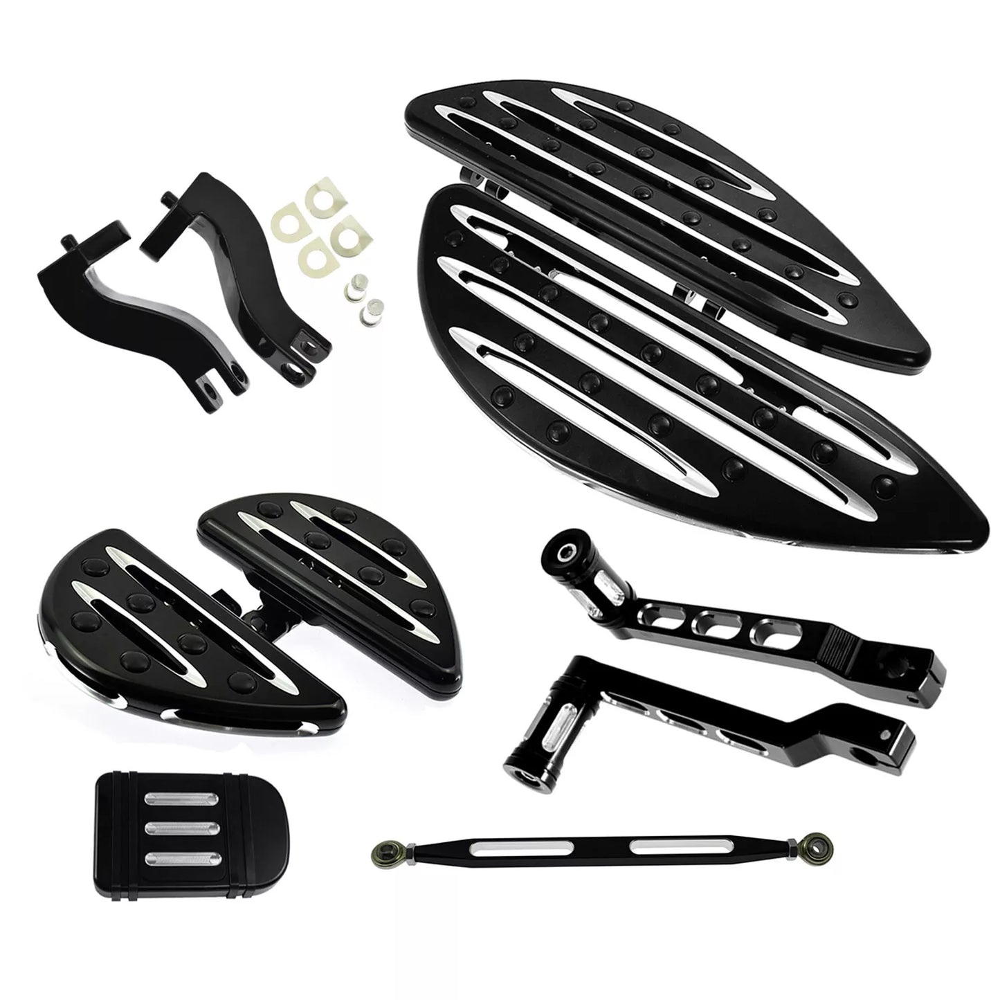 Driver Floorboards Foot Peg Footboards W/ Shifter Brake Pad Pedals For Touring | HCmotorku