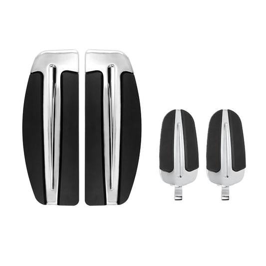 Front & Rear Foot Rest Floorboard Insert Foot Pegs Fit For Harley Touring 1986-UP | HCmotorku