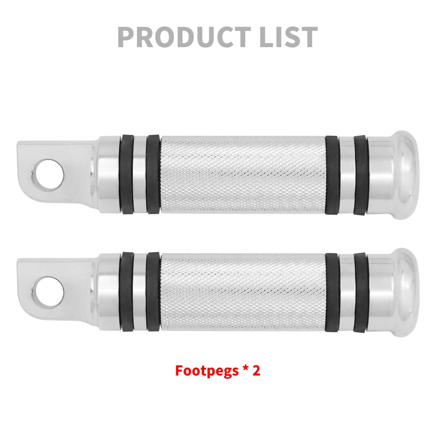 Knurled Front Rear Foot Peg Footrest Chrome Fit For Harley Touring Softail Dyna | HCmotorku