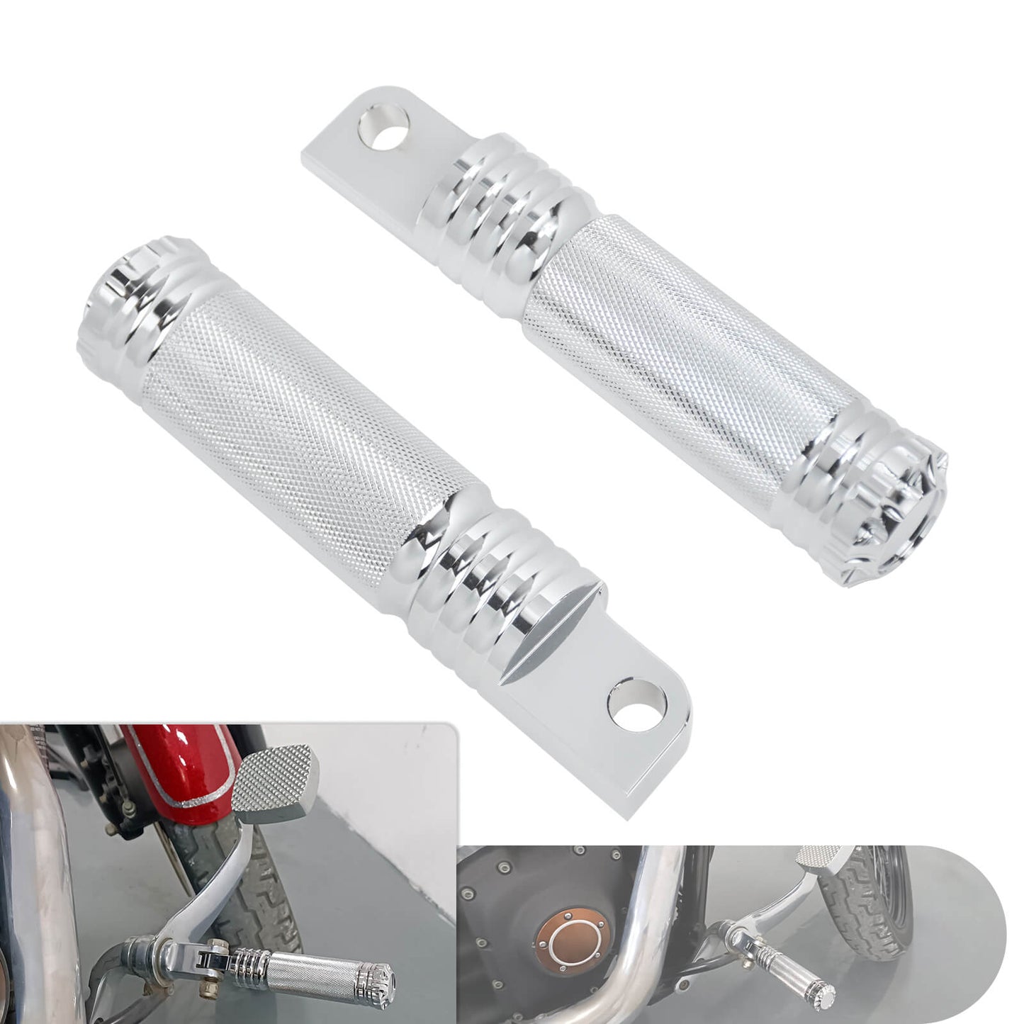 CNC Foot Peg Rear Footrest Male Footpegs Pedal Chrome Fit For Harley Touring | HCmotorku