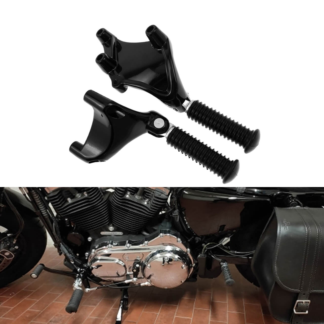 Motorcycle Rear Passenger Foot Pegs for Harley Sportster Iron XL 883 1200 Forty Eight Seventy Two 2014-2022