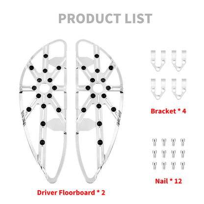 CNC Chrome Driver Floorboards Hollow Boards Pedal Fit For Touring Glide Softail | HCmotorku