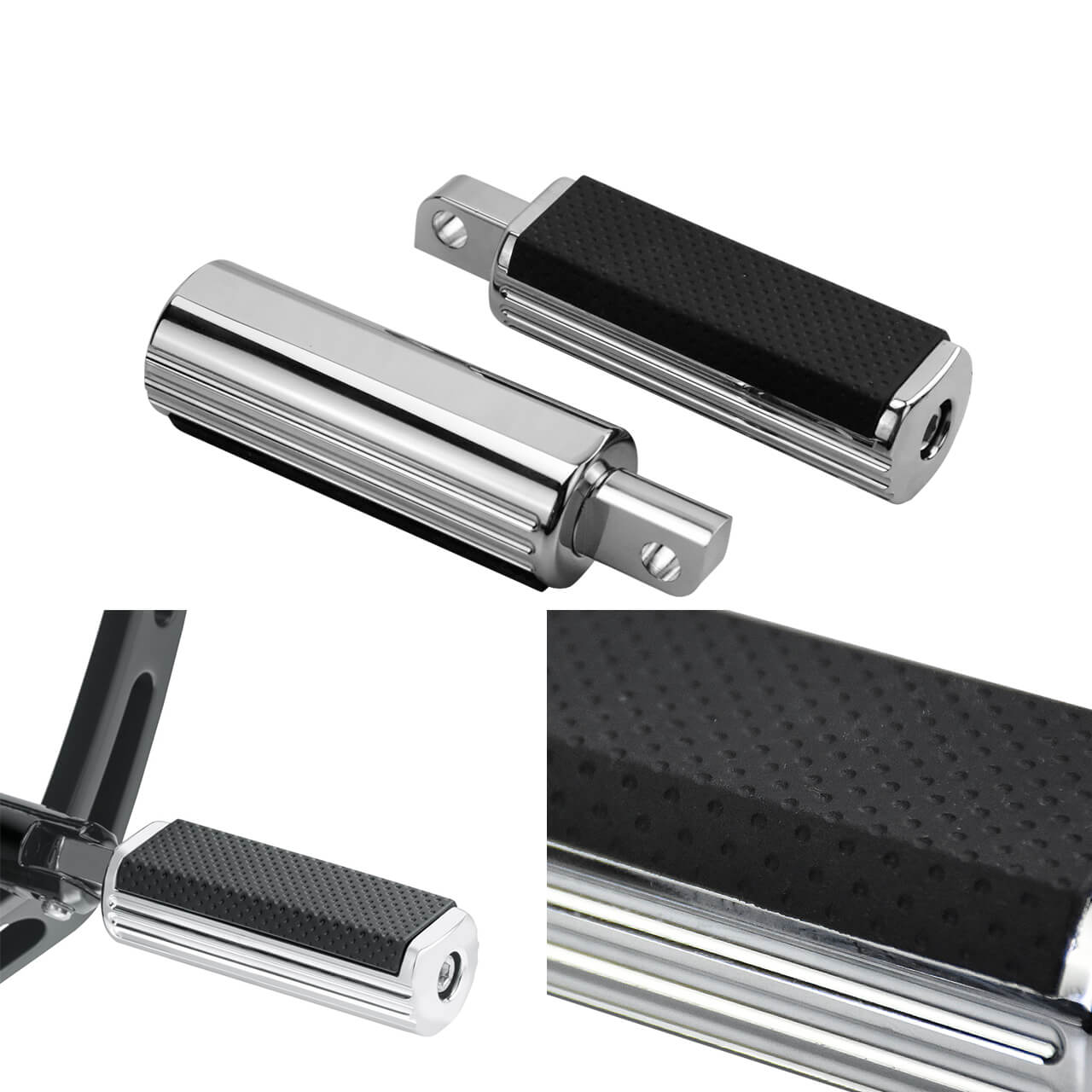 Cut Defiance Foot Pegs Rest Chrome Fit For Harley Touring Glide Sportster Dyna | HCmotorku