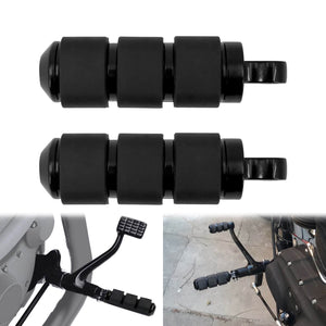 Antiskid Rubber Footpegs Footrest Black Fit For Harley Softail Electra Glide FLH | HCmotorku