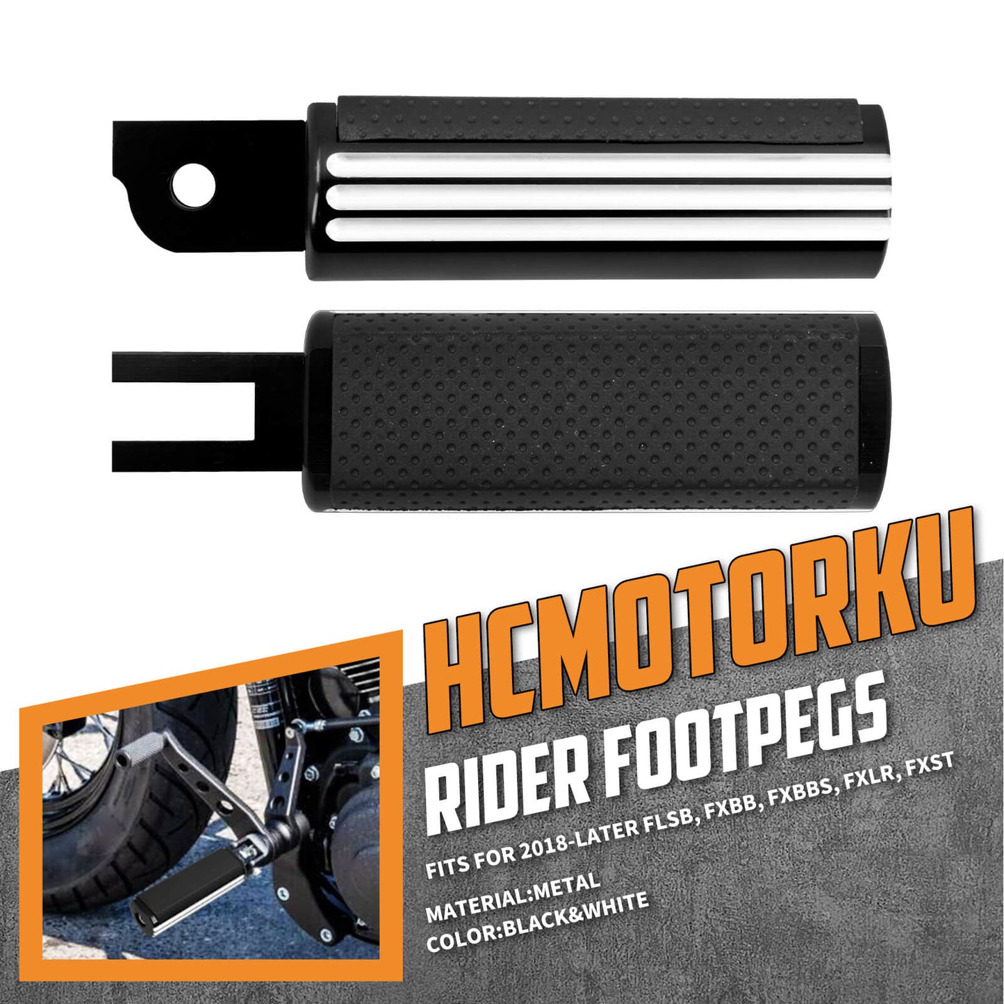 Defiance Rider Foot Pegs for Harley Softail 2018-UP | HCmotorku