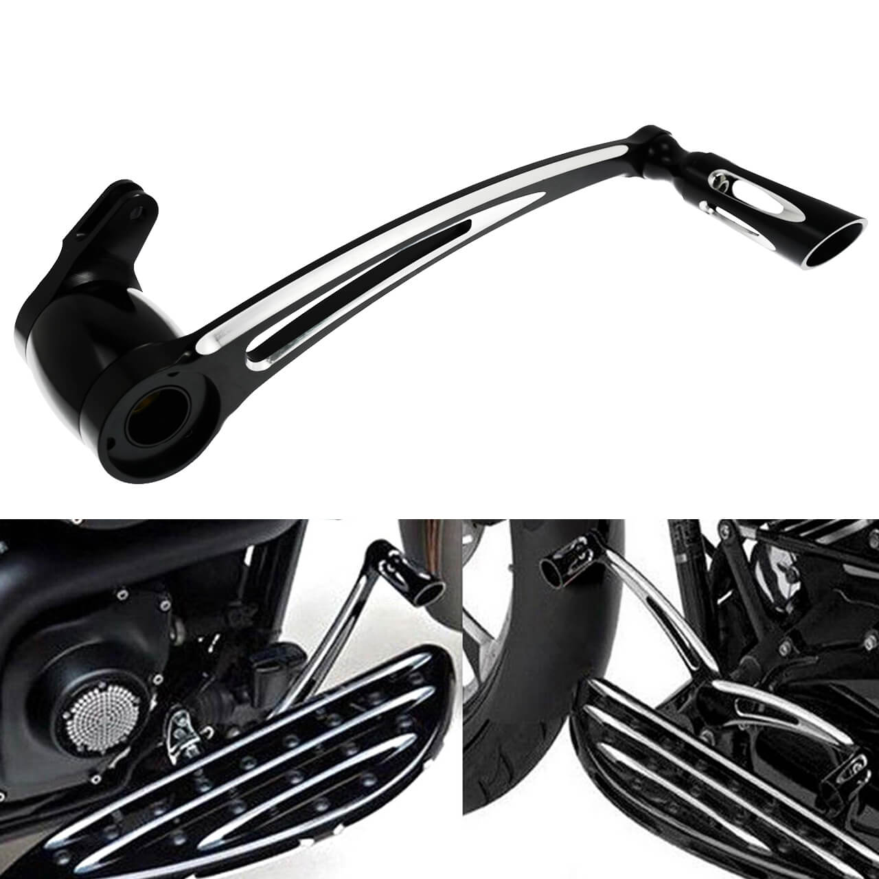 Rider Floorboards Passenger Footpegs Set Brake Arm Shift Lever Pegs Kit Fit Harley Touring '08-'13 | HCmotorku