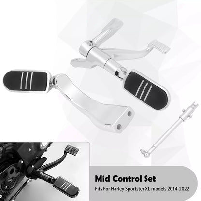 Mid Control Kit Foot Peg Lever Bracket Pedal Fit For Harley Sportster XL 2014-2023 | HCmotorku