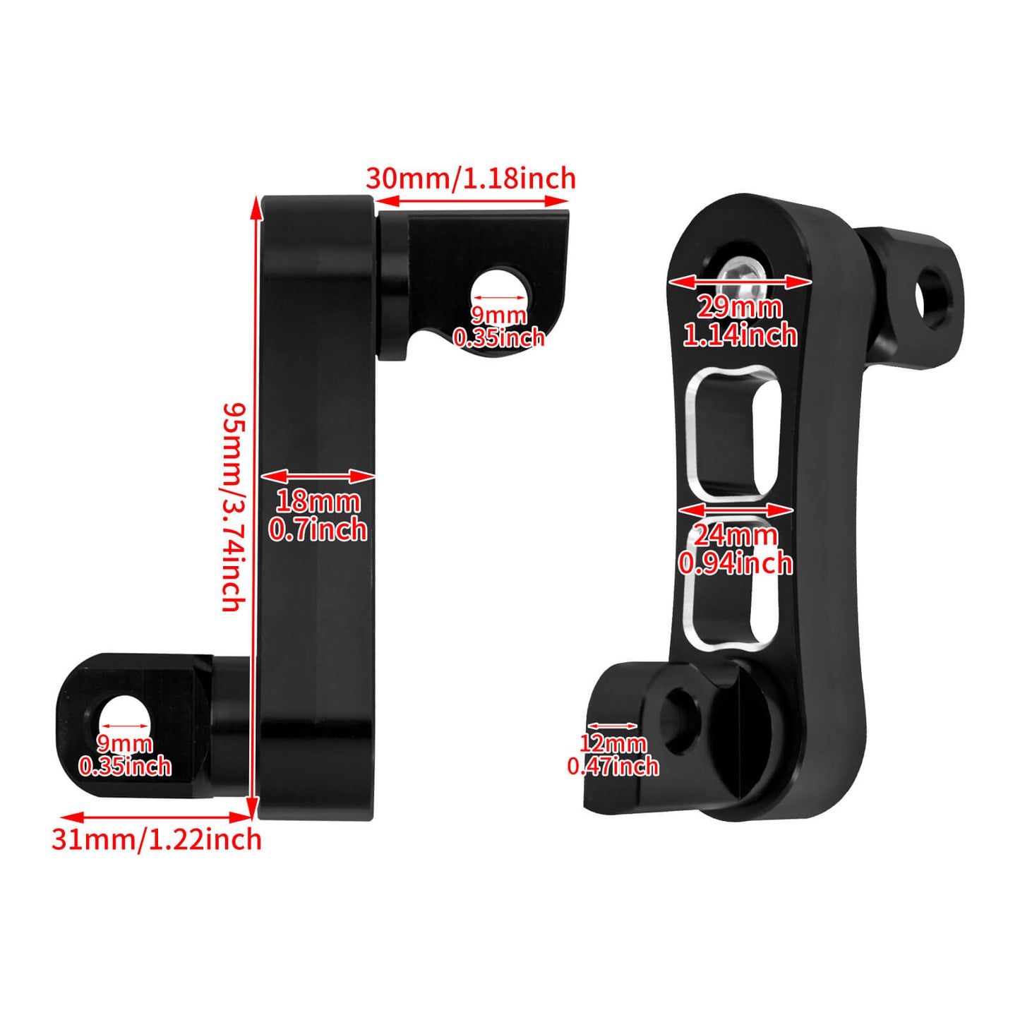 CNC Foot Pegs Pedal Extensions Fit For Harley Touring FLH Sportster Softail Dyna | HCmotorku