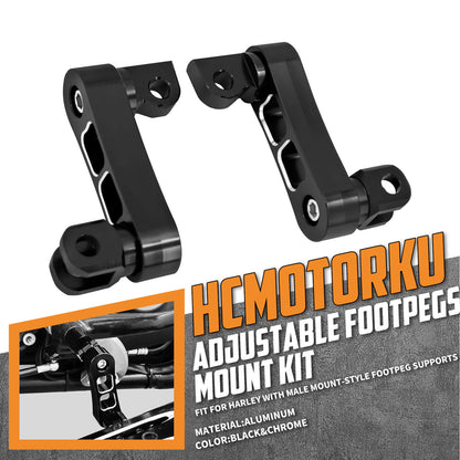 CNC Foot Pegs Pedal Extensions Fit For Harley Touring FLH Sportster Softail Dyna | HCmotorku