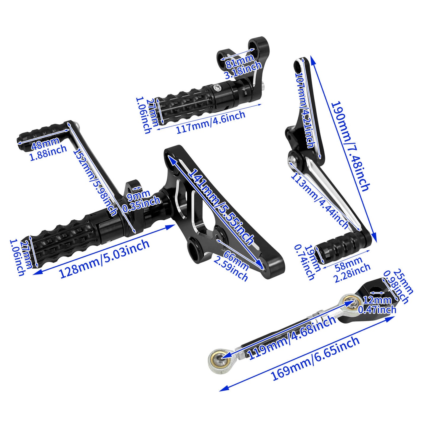 Rear Controls Foot Peg Levers Linkages Fit For Harley Sportster Iron 883 1200 | HCmotorku