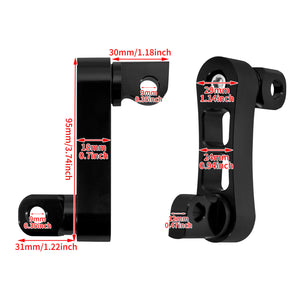 Foot Pegs Male Mount Extensions Black Aluminum For Harley Sportster Softail Dyna | HCmotorku