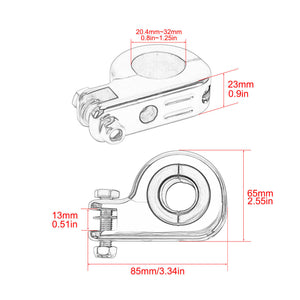 Footpeg Clamp Highway Crash Bar Footrest Mount Chrome Fit For Harley Road Glide | HCmotorku