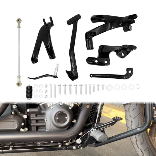 Forward Control Kit Pegs Levers Linkage Fit For Harley Softail FXST FXBB 2018-UP | HCmotorku