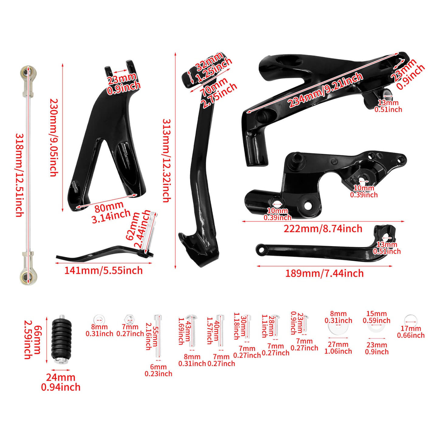 Forward Control Kit Pegs Levers Linkage Fit For Harley Softail FXST FXBB 2018-UP | HCmotorku