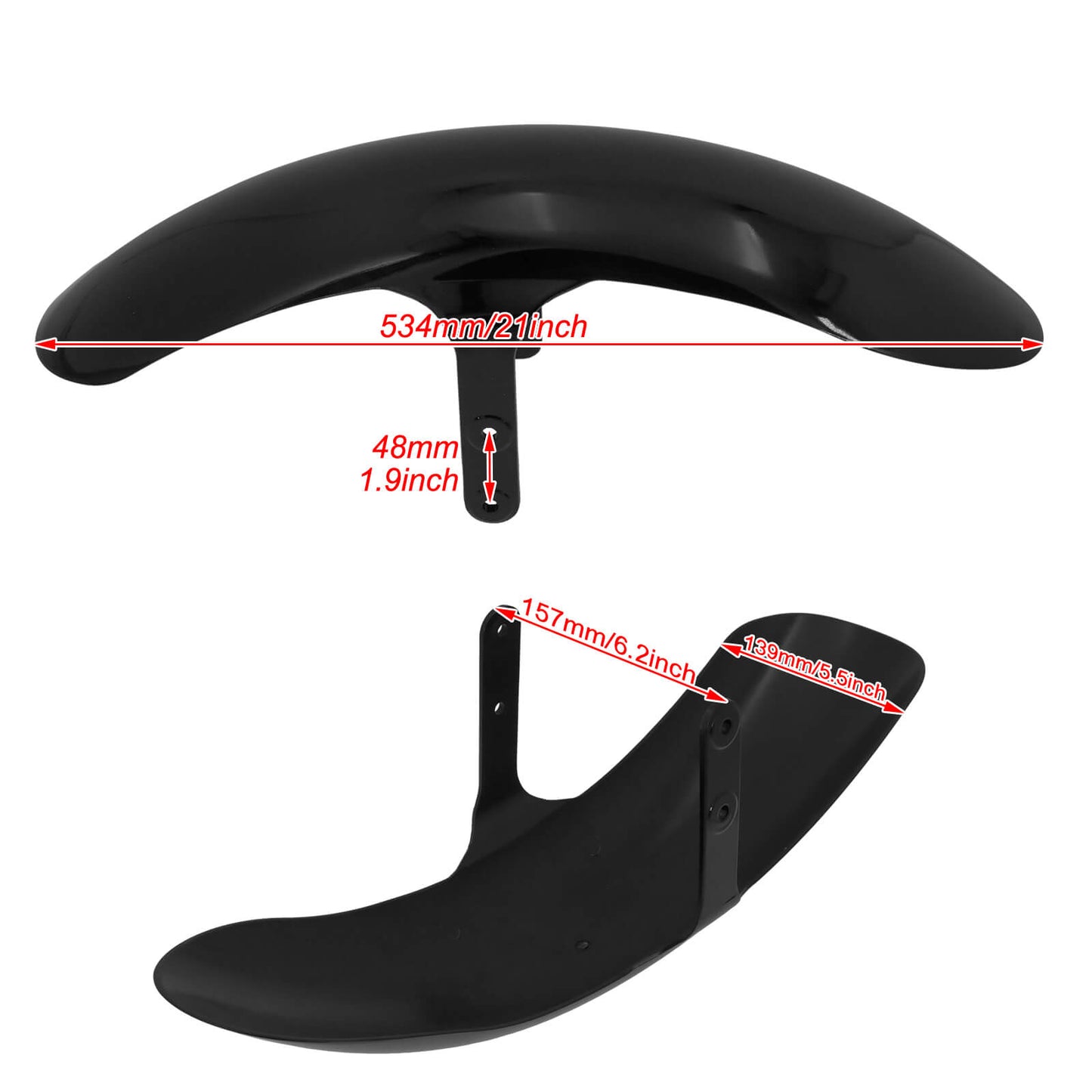 Front Wheel Fender Mudguard Black Fit For Harley Breakout 2013-2018 | HCmotorku