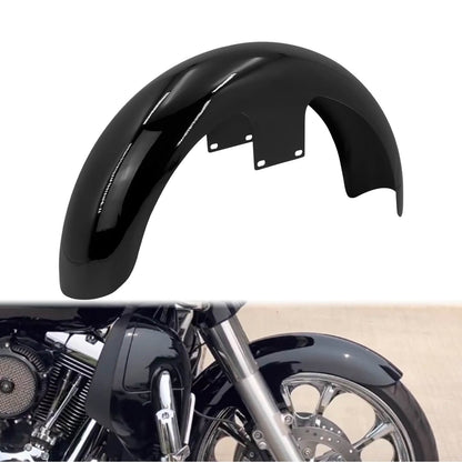 19" Wrapped Wheel Front Fender Gloss Black Fit For Harley Touring Custom Baggers | HCmotorku