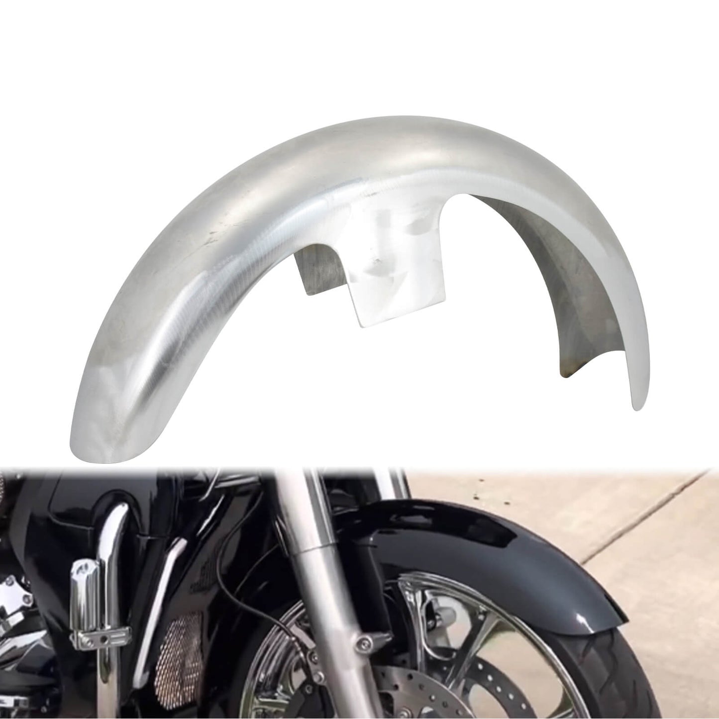 Metal Front Fender Unpainted Custom Baggers Fit For Harley Touring 1986-2023 | HCmotorku