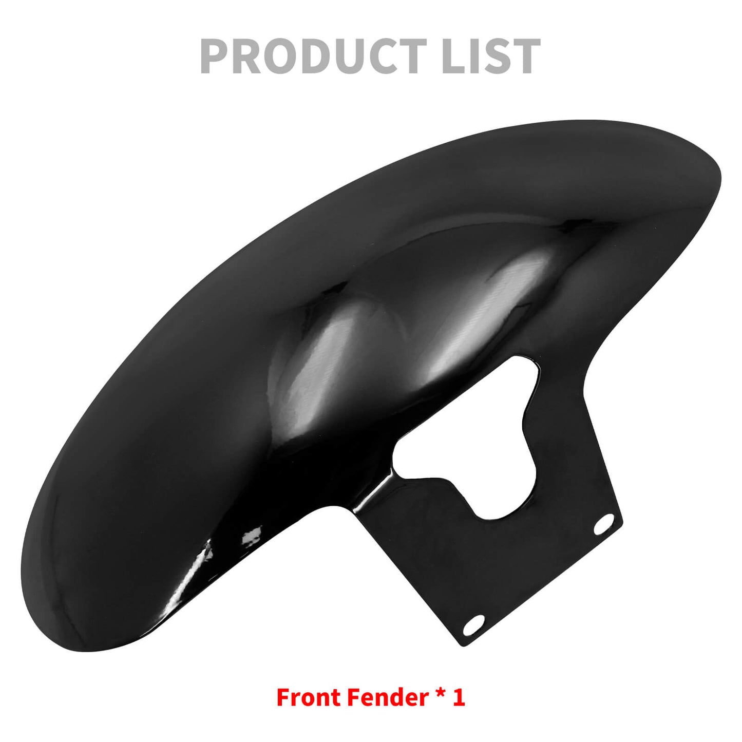 160/ R18 Front Short Fender Gloss Black Fit For Harley M8 Softail Fatboy 2018-2023 | HCmotorku