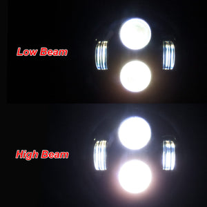 6.5" Front Headlight Grill LED Lamp Fit For Harley Sportster Racer | HCmotorku