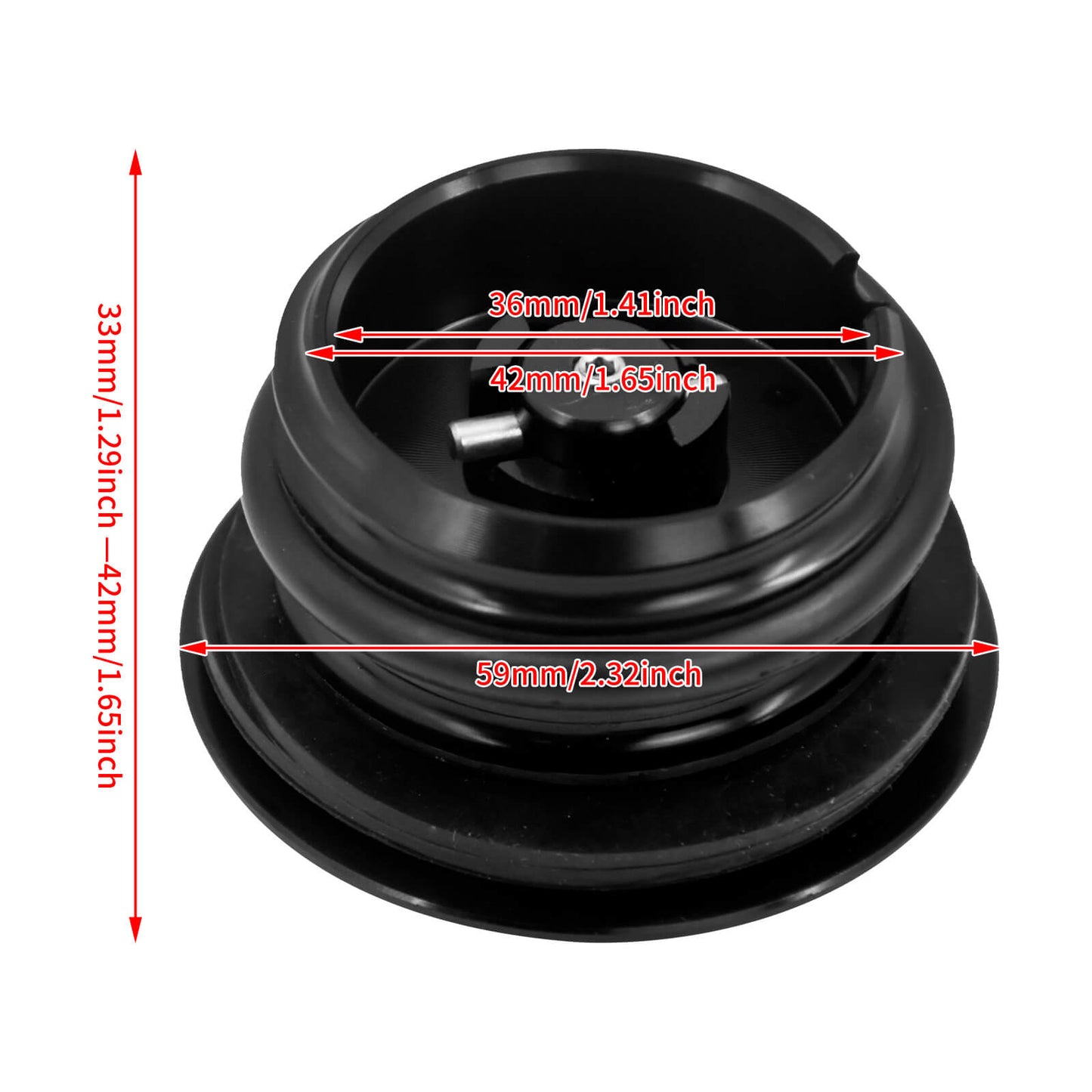 Pop-up Fuel Gas Oil Tank Cap Vented Flush Black Fit For Harley Touring Sportster | HCmotorku