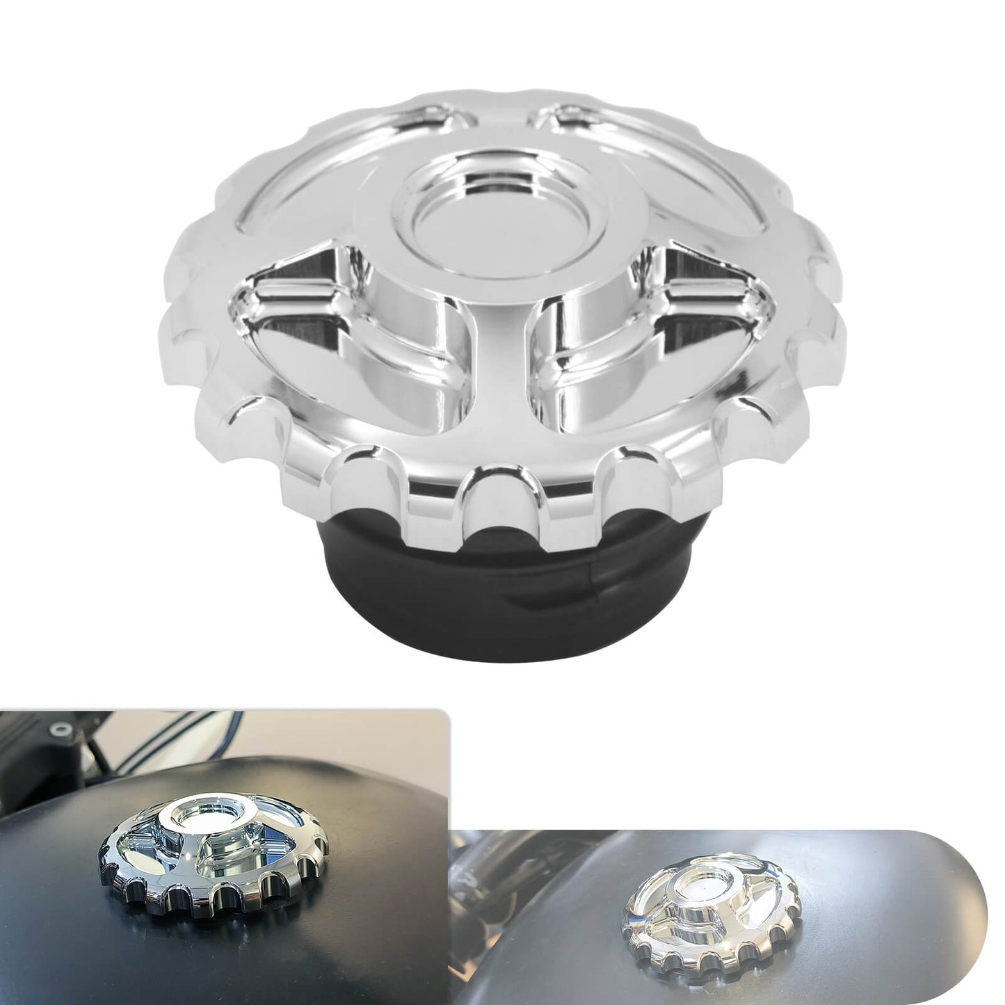 Motorcycle Fuel Gas Tank Oil Cap Chrome Fit For Harley Softail Dyna Sportster XL | HCmotorku