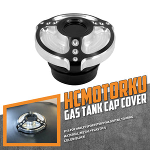 Fuel Tank Cover CNC Cut Gas Cap Fit For Harley Touring Road King FLHR 1994-2023 | HCmotorku