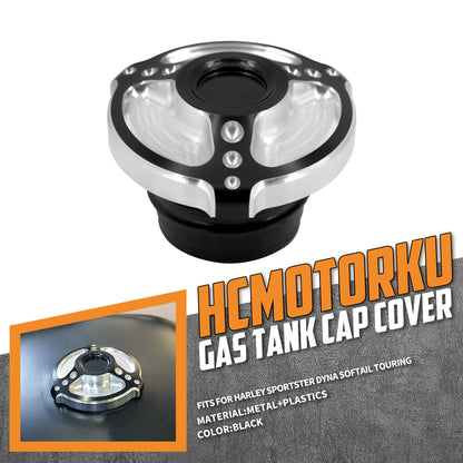 Fuel Tank Cover CNC Cut Gas Cap Fit For Harley Touring Road King FLHR 1994-2023 | HCmotorku