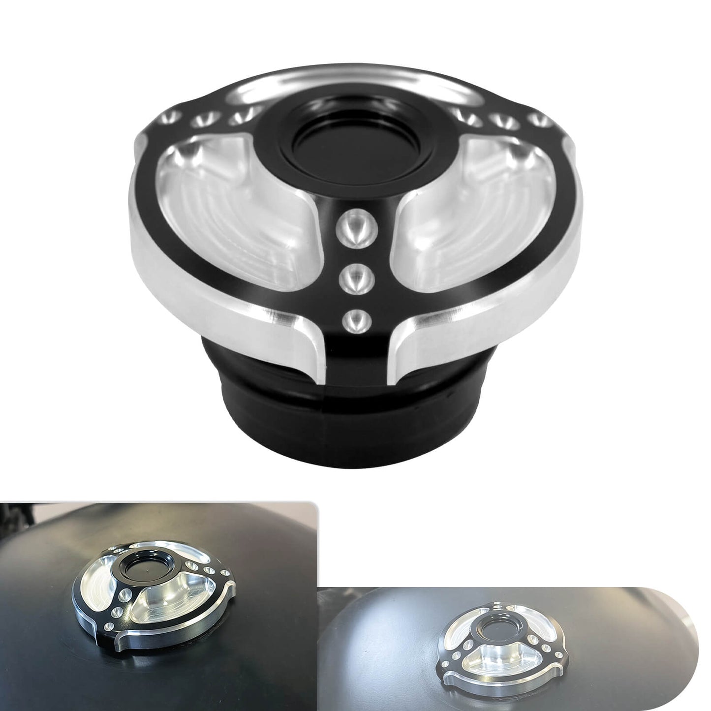 Fuel Tank Cover CNC Cut Gas Cap Fit For Harley Touring Road King FLHR 1994-2023 | HCmotorku