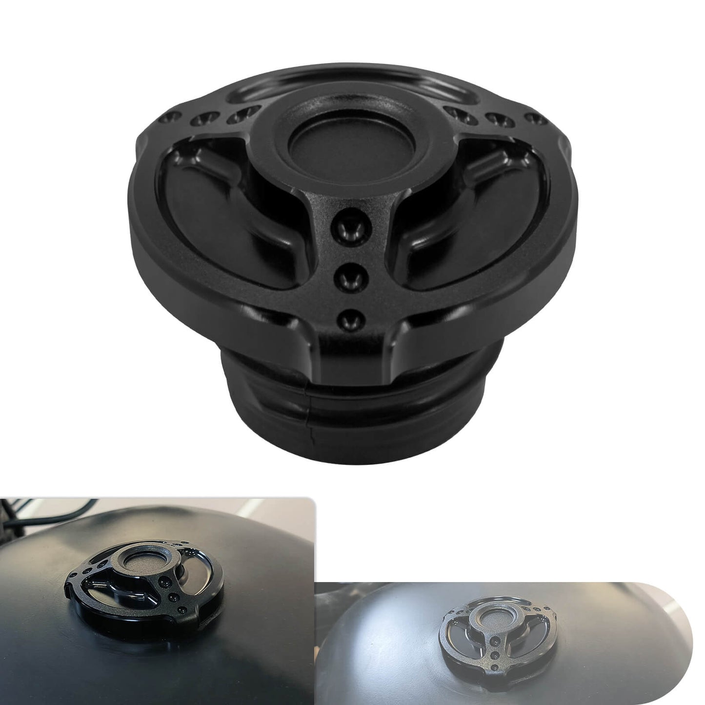 Fuel Tank Cover Gas Cap Black Fit For Harley Sportster 1992-2019 XL 72 48 2021-UP | HCmotorku