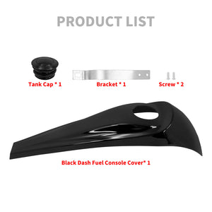Dash Fuel Console Gas Tank Cap Cover Smooth Black Fit For Harley Touring 2008-2023 | HCmotorku