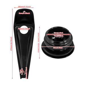 Dash Fuel Console Gas Tank Cap Cover Smooth Black Fit For Harley Touring 2008-2023 | HCmotorku