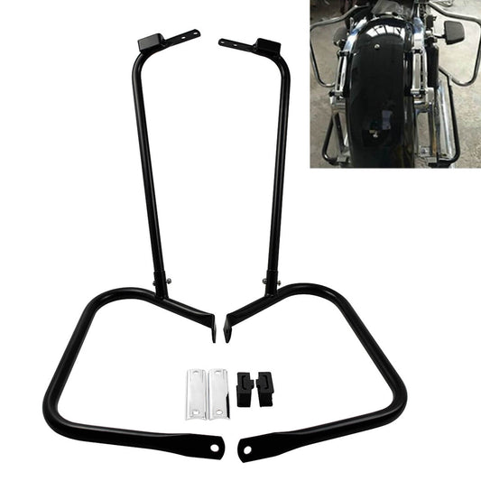 Rear Saddlebag Bracket Guard Bar Black For Harley Touring Electra Road Glide | HCmotorku