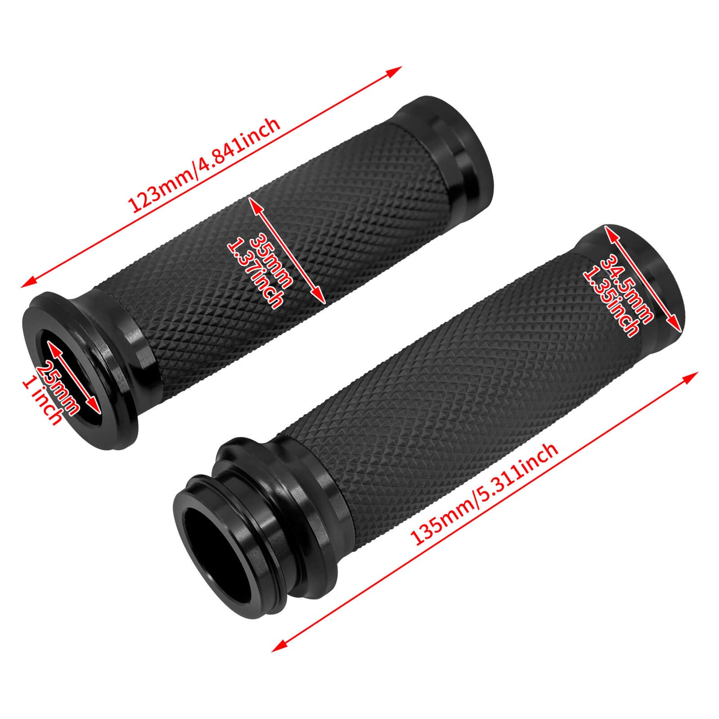 1" CNC Hand Grips Electronic Throttle Fit For Touring 2008-UP Softail 2016-UP Dyna | HCmotorku