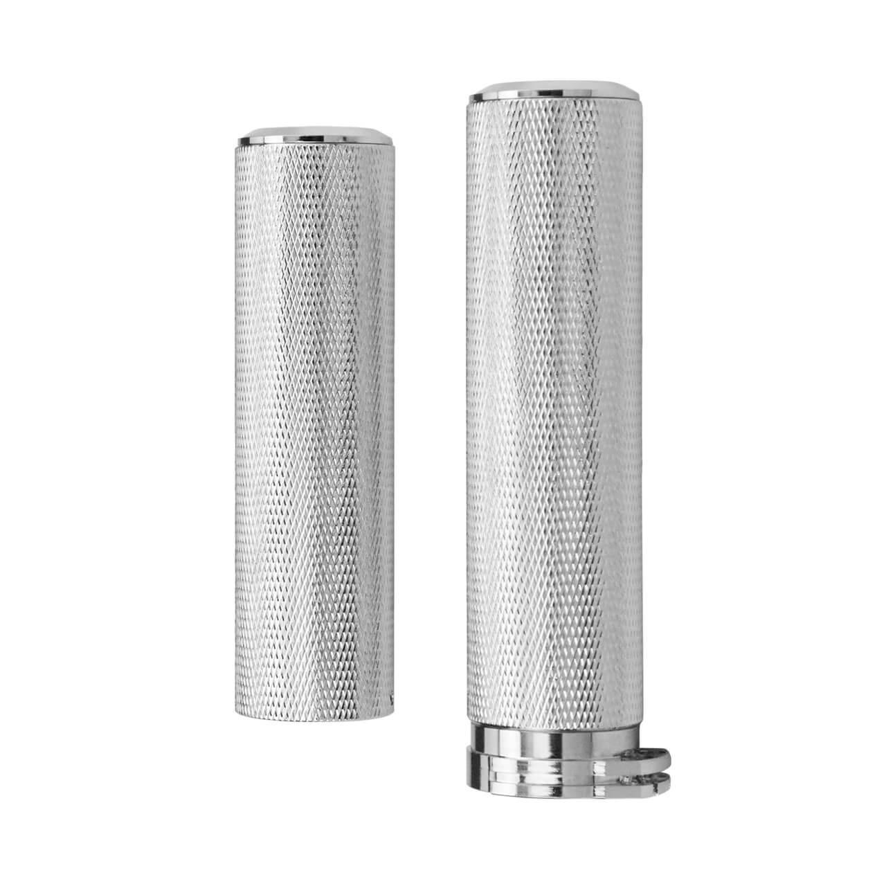 1" Aluminum Handlebar Hand Grips All Chrome Fit For Harley Sportster Touring XL | HCmotorku