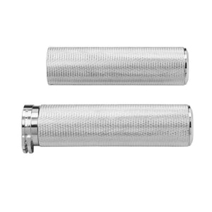 1" Aluminum Handlebar Hand Grips All Chrome Fit For Harley Sportster Touring XL | HCmotorku