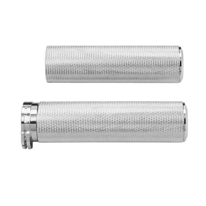 1" Aluminum Handlebar Hand Grips All Chrome Fit For Harley Sportster Touring XL | HCmotorku