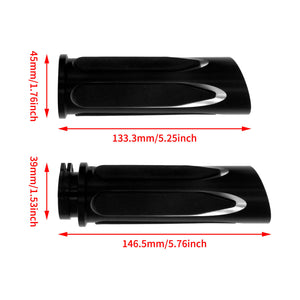 CNC Cut Soft Touch Comfort Hand Grips Fit For Harley Touring 1996-2007 Softail | HCmotorku