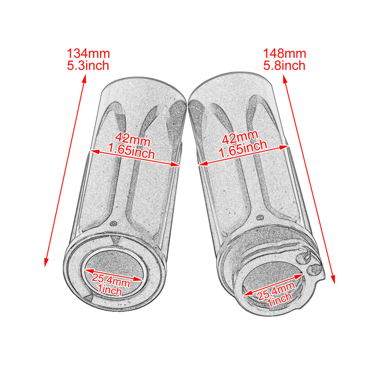 1 Pair Shallow Cut Soft Touch Comfort Hand Grips Set Fit For Touring Softail Dyna | HCmotorku