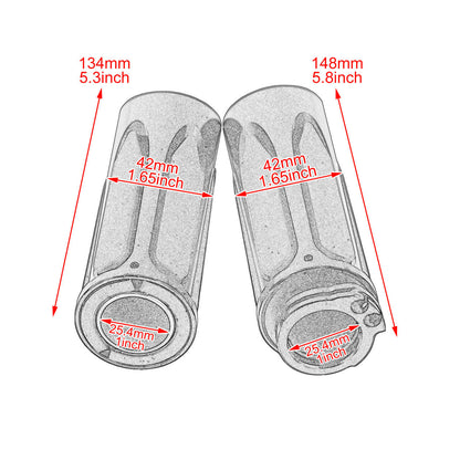 1 Pair Shallow Cut Soft Touch Comfort Hand Grips Set Fit For Touring Softail Dyna | HCmotorku