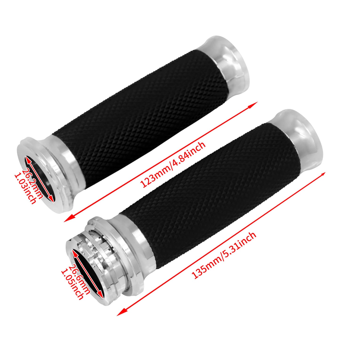 1" Motorcycle Handle Bar Hand grips Fit For Harley Touring Sportster Dyna | HCmotorku