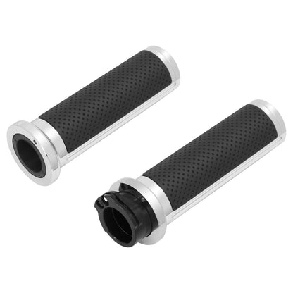 1" Defiance Handlebar Hand Grips For Harley Touring Softail Dyna | HCmotorku