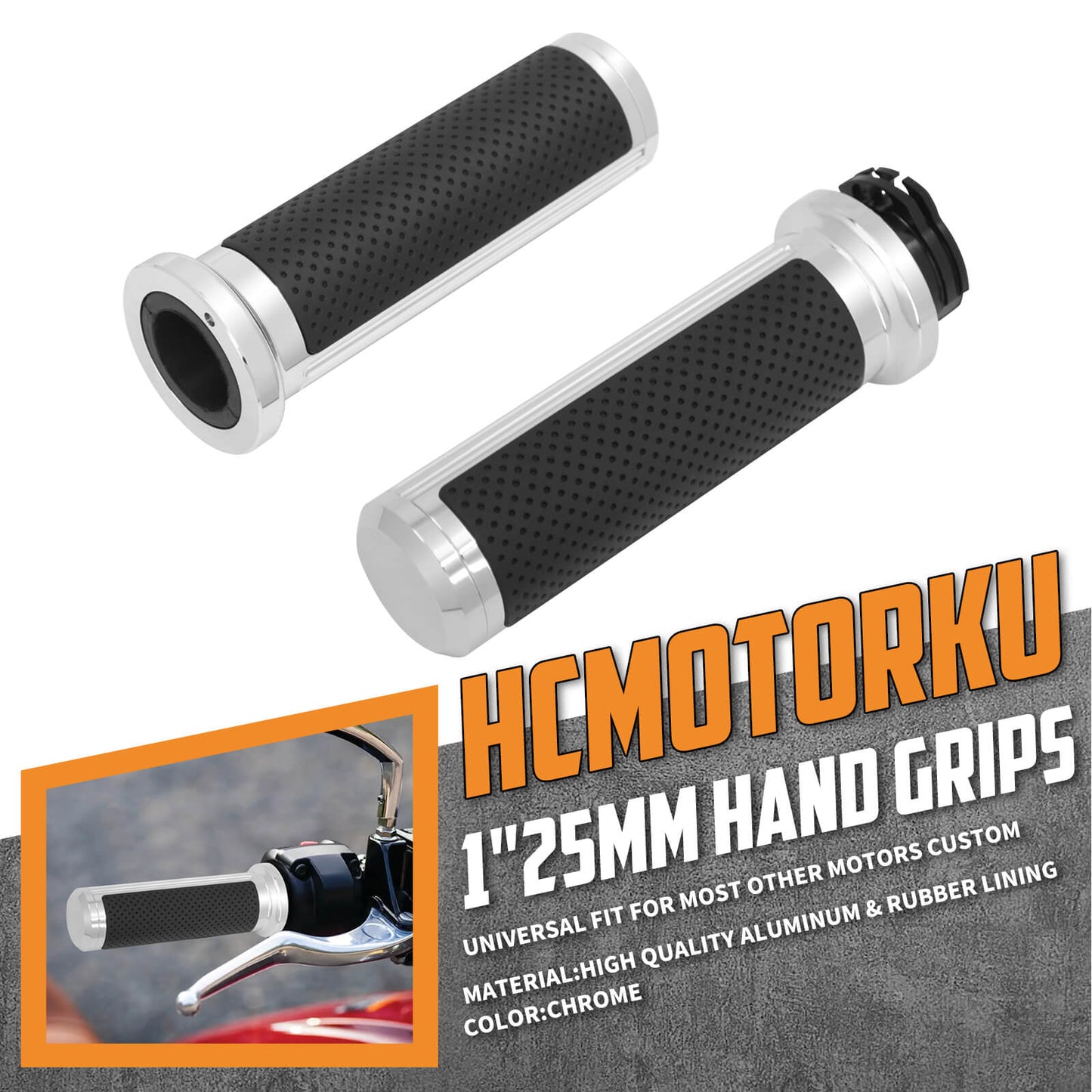 1" Defiance Handlebar Hand Grips For Harley Touring Softail Dyna | HCmotorku