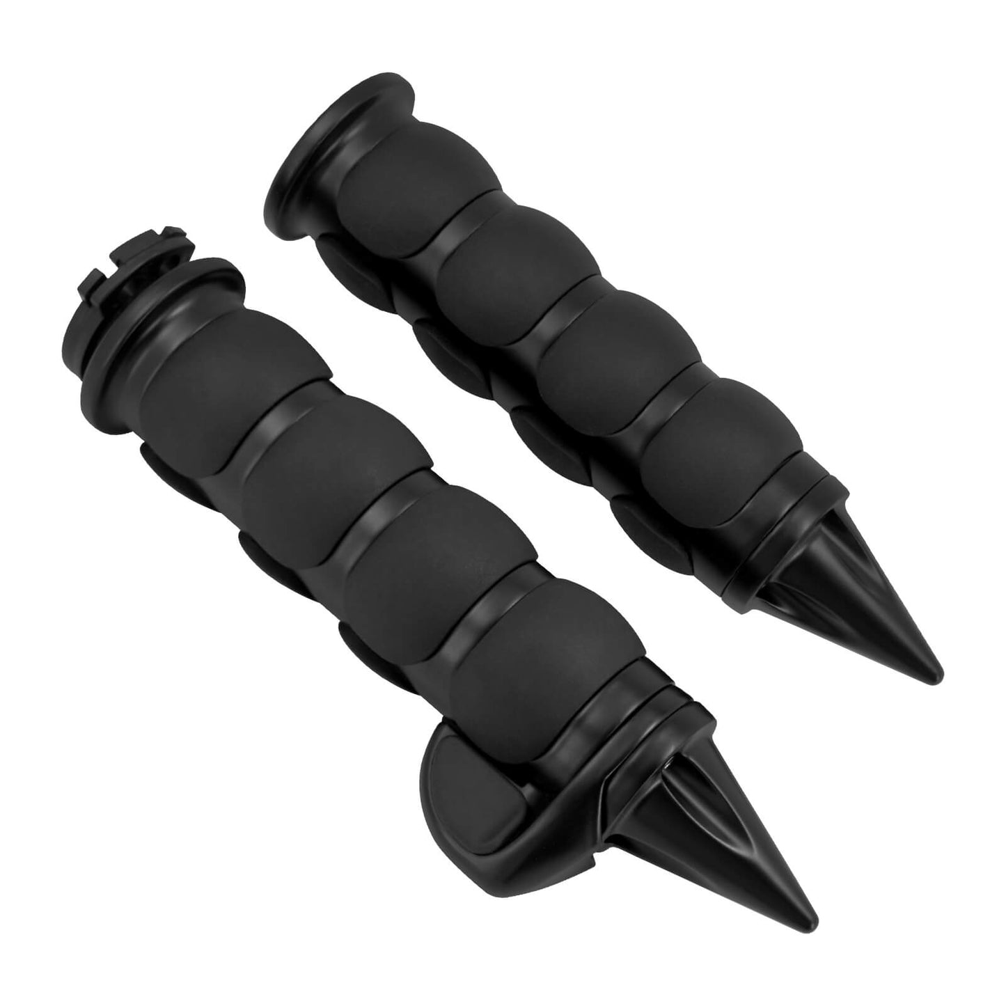 Non-Slip Rubber Black Spike Hand Grips Fits For Harley Softail Dyna Sportster | HCmotorku