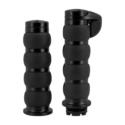 1" Motorcycle Non-Slip Rubber Hand Grips Black For Harley Honda Yamaha Kawasaki | HCmotorku