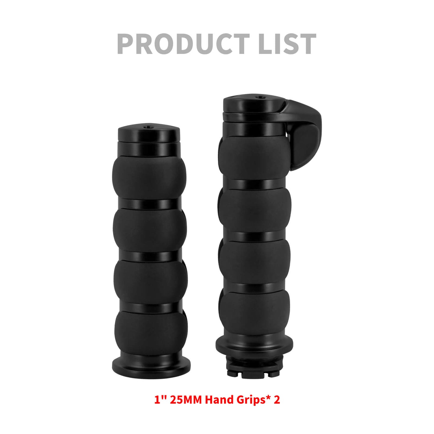 1" Motorcycle Non-Slip Rubber Hand Grips Black For Harley Honda Yamaha Kawasaki | HCmotorku