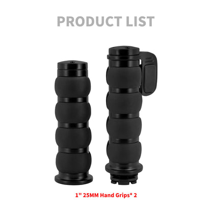 1" Handlebar Grip 25mm Rest Hand Grips Black Fit For Harley Touring Softail Dyna | HCmotorku