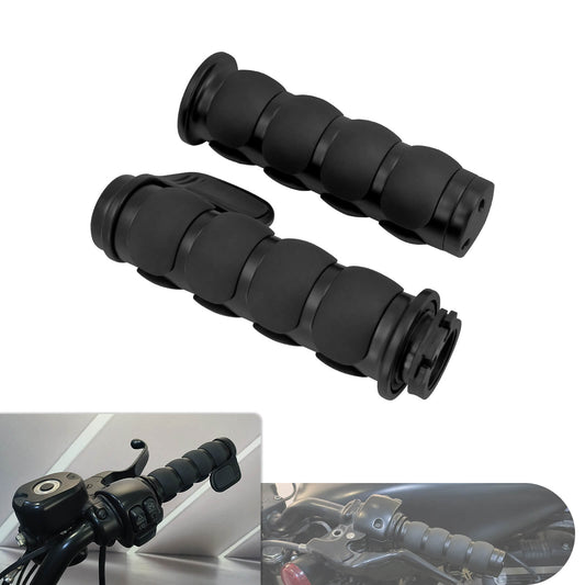 1" Handlebar Grip 25mm Rest Hand Grips Black Fit For Harley Touring Softail Dyna | HCmotorku