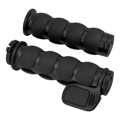 1" Handlebar Grip 25mm Rest Hand Grips Black Fit For Harley Touring Softail Dyna | HCmotorku