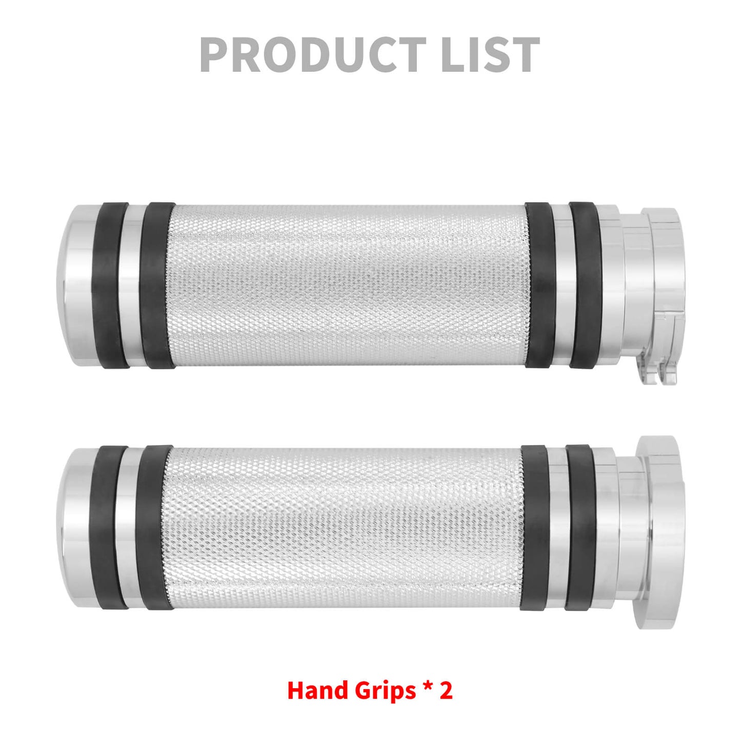 1" CNC Handlebar Hand Grips Chrome Fit For Harley Sportster XL Touring Softail | HCmotorku