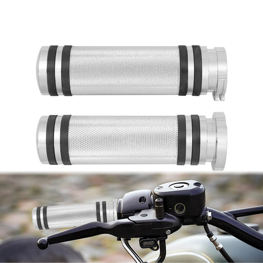 1" CNC Handlebar Hand Grips Chrome Fit For Harley Sportster XL Touring Softail | HCmotorku